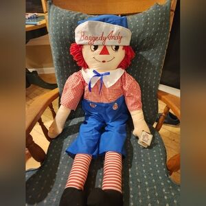 36 inch new with tag raggedy Andy 1986 vintage plush stuffed animal large!